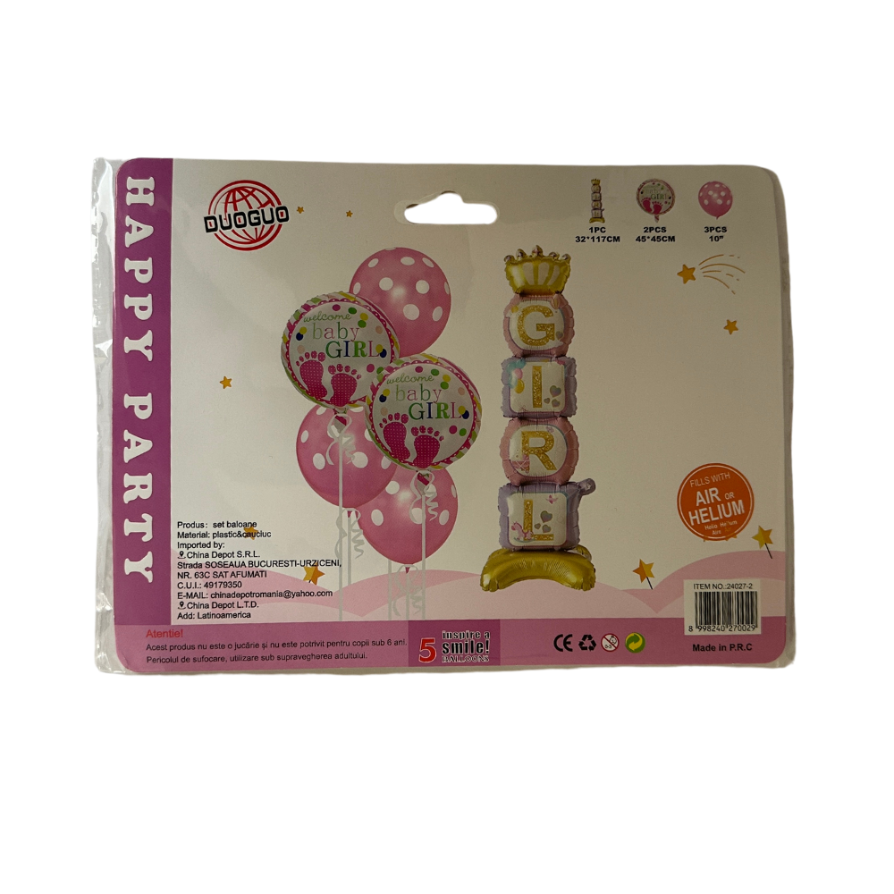 Globos Baby Shower 6 globos - Girl