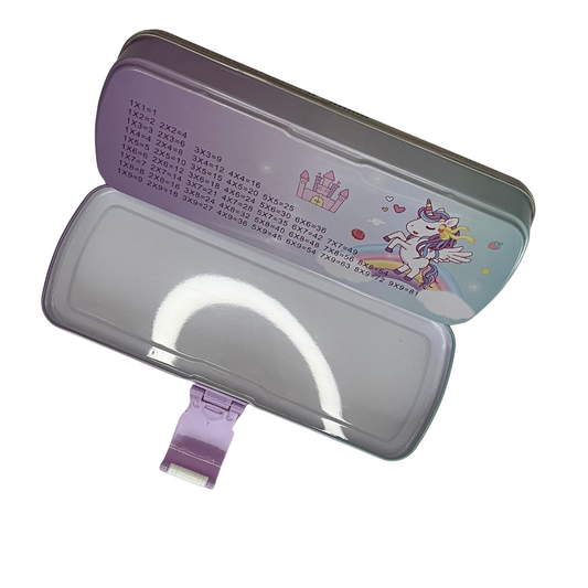 Estuche escolar de aluminio - unicornio