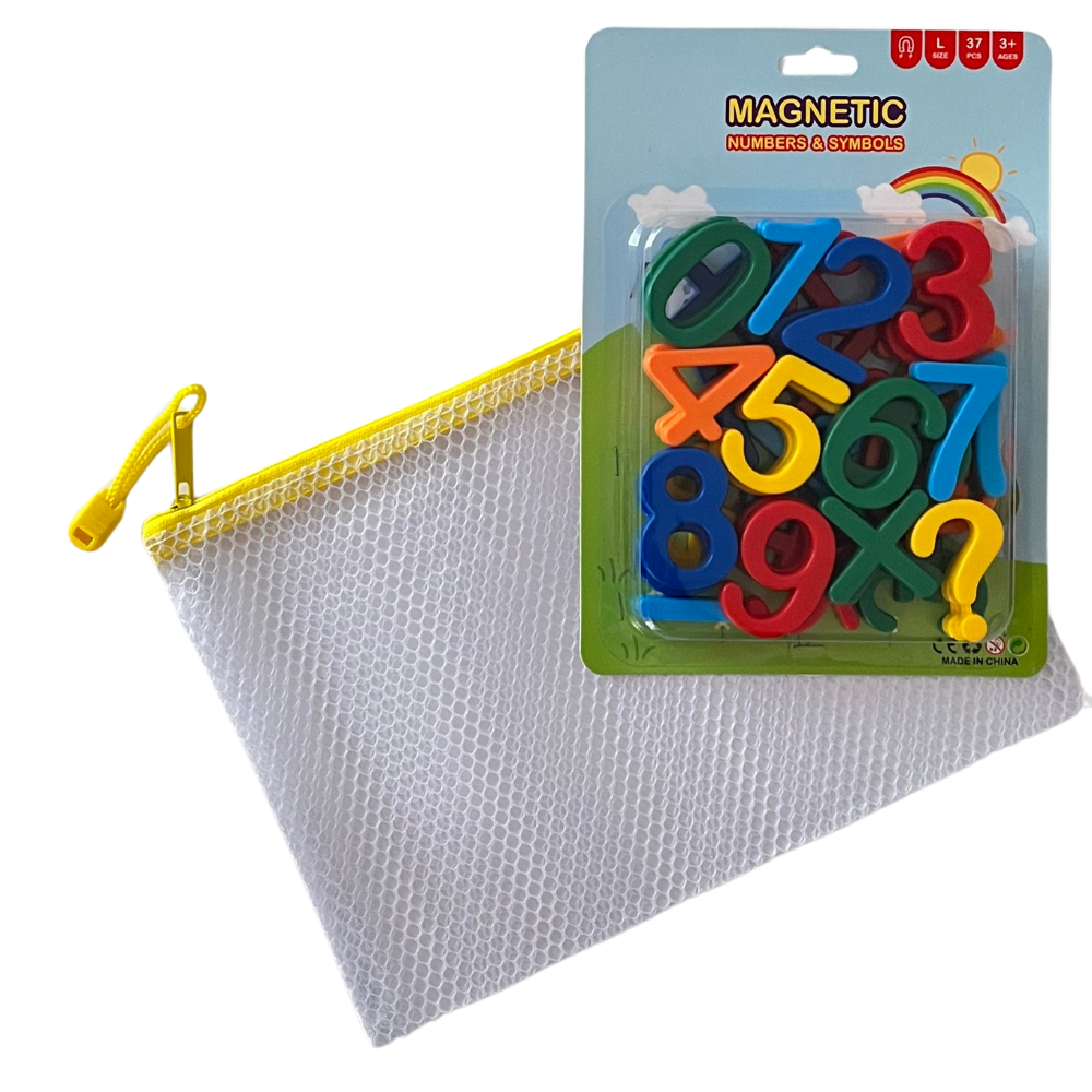 Números con imán con bolsa para organizar
