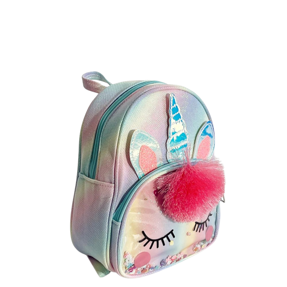 Bolsón unicornio con pompom