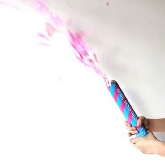 Tubo de confeti Gender Reveal - Rosado