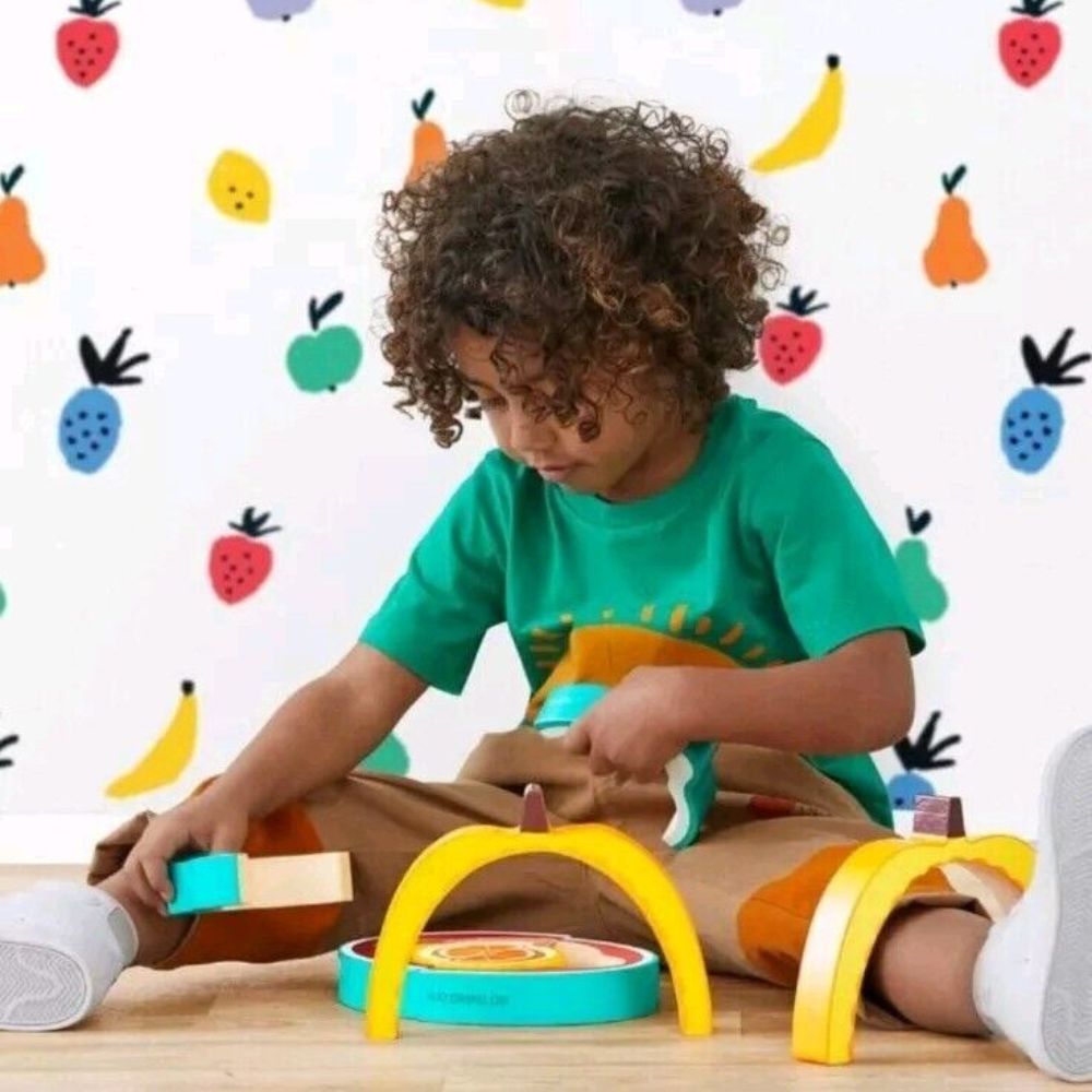 Apilador de frutas de madera