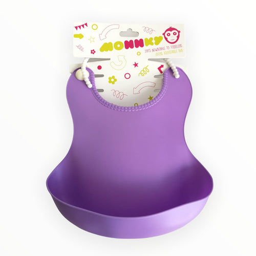 Babero de silicón Morado