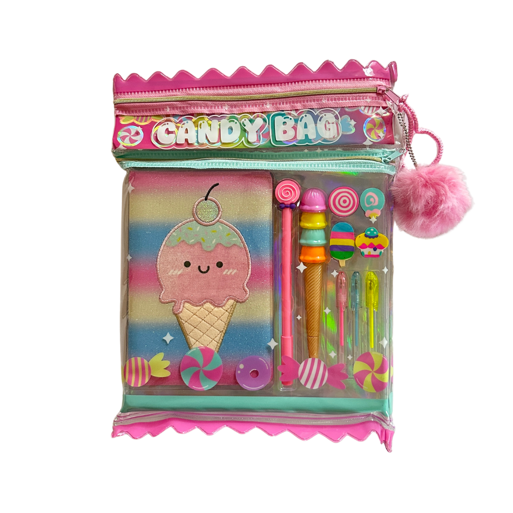 Estuche escolar helado - cuaderno y accesorios