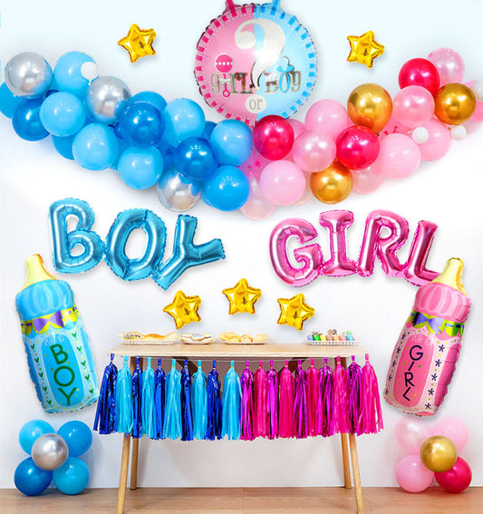 Kit decoración con globos Gender Reveal 66 piezas - Boy or Girl