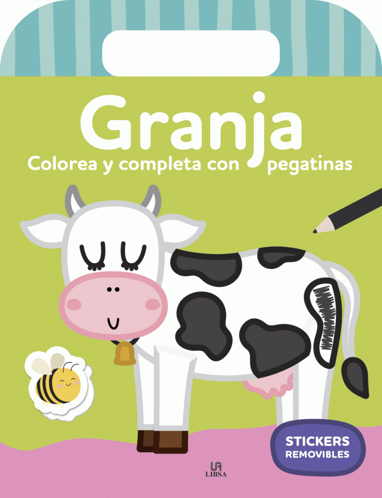 Granja - Colorea y completa con stickers