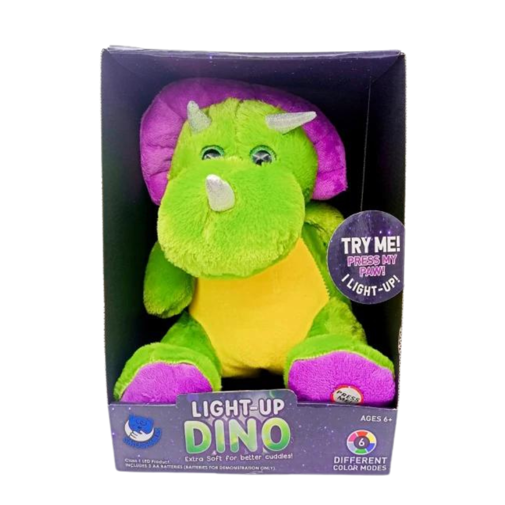 Peluche dinosaurio con luz