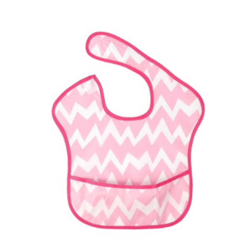 Superbib babero impermeable chevron Rosado