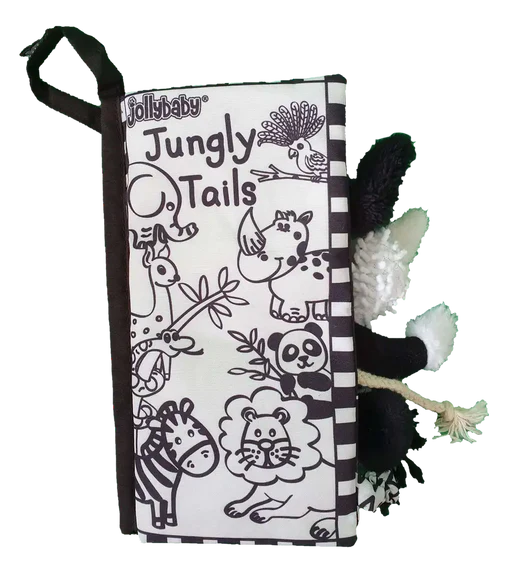 Libro Jungly tails - blanco y negro