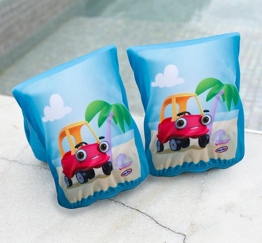 Flotadores de tela para brazo - carro rojo