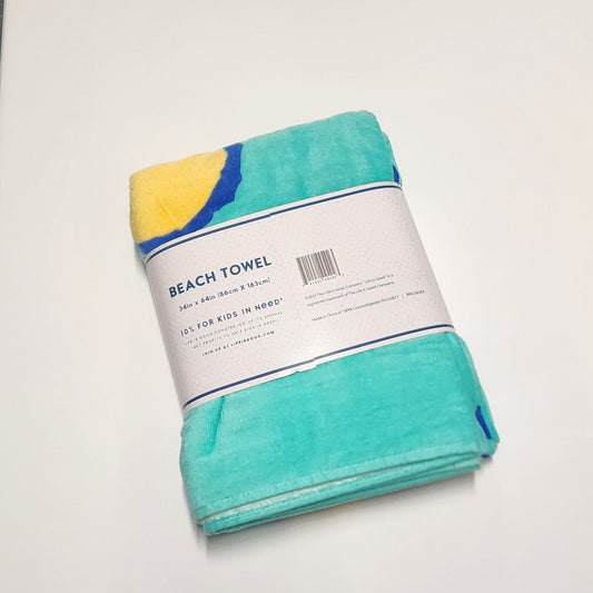 Toalla de playa turquesa