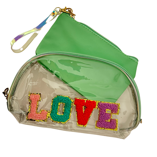 Estuche cosmetiquera 2 en 1 - LOVE