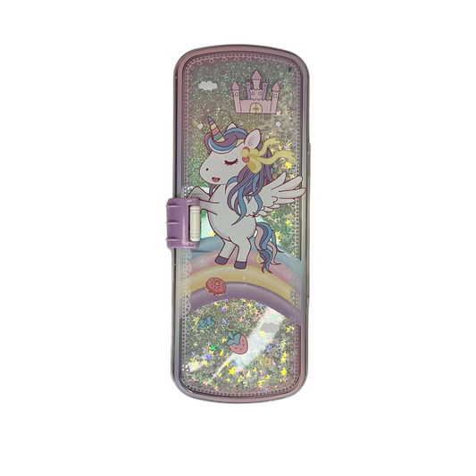 Estuche escolar de aluminio - unicornio