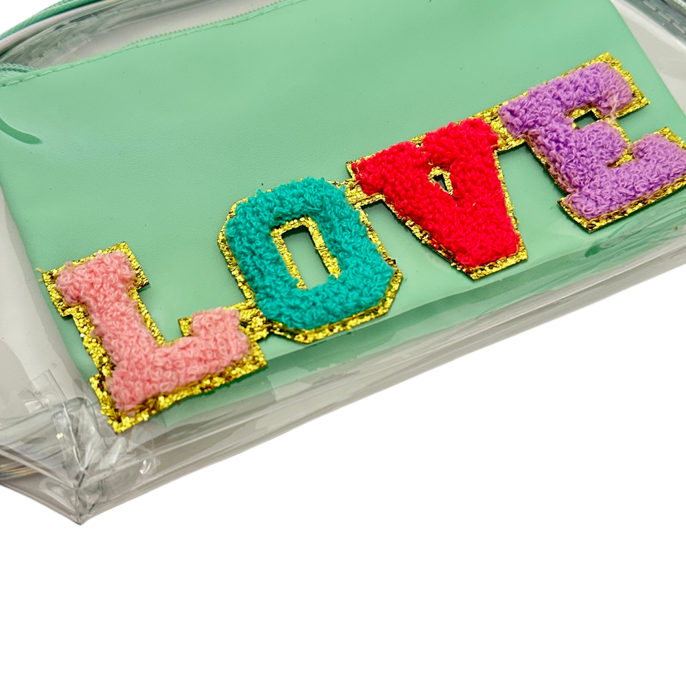 Estuche cosmetiquera 2 en 1 - LOVE