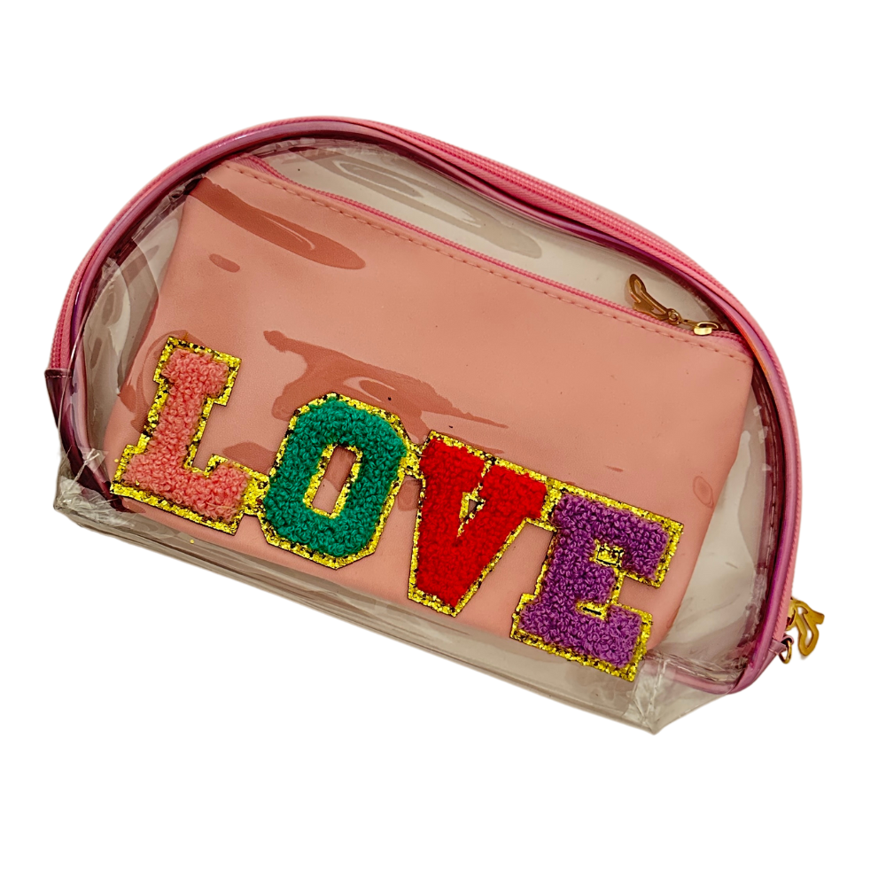 Estuche cosmetiquera 2 en 1 - LOVE