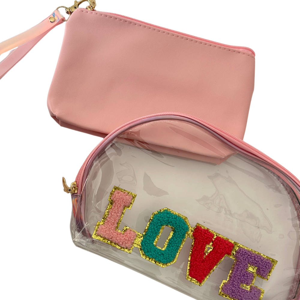 Estuche cosmetiquera 2 en 1 - LOVE