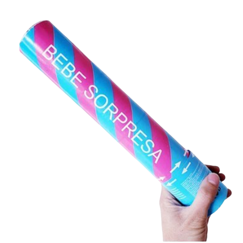 Tubo de confeti Gender Reveal - Rosado