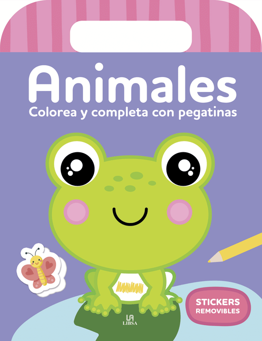 Animales - Colorea y completa con stickers