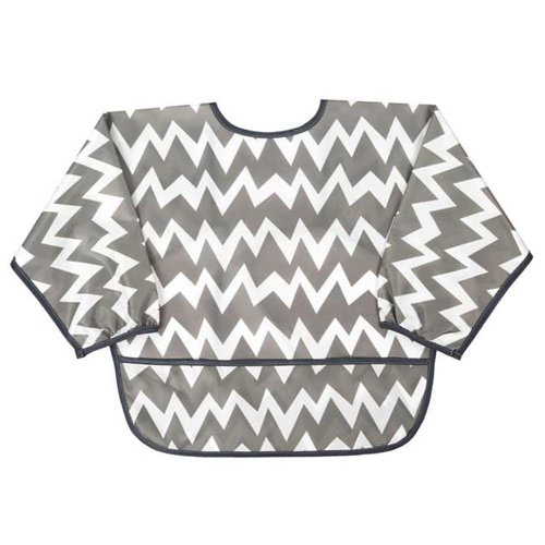 Gabacha babero de manga larga impermeable chevron Gris