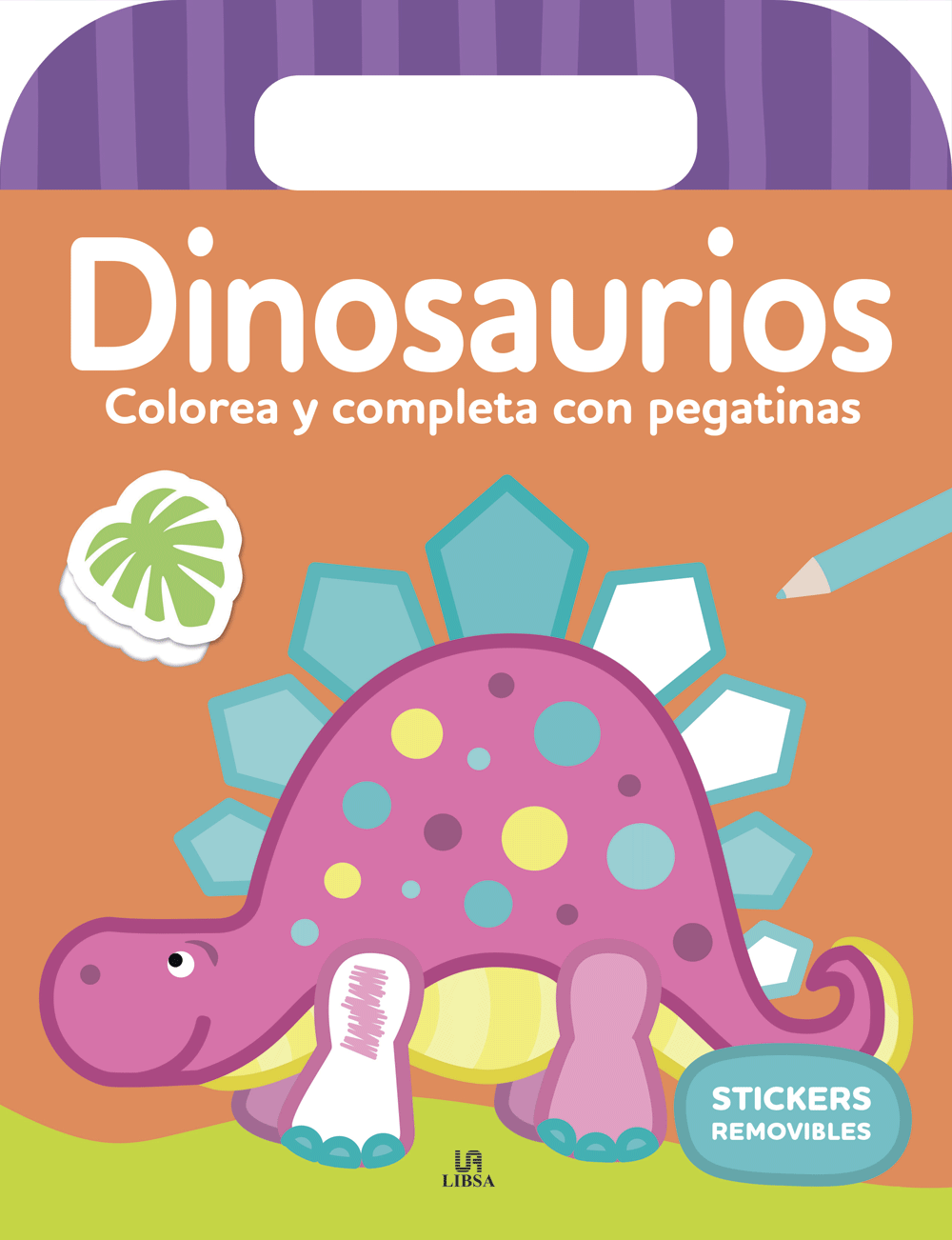 Dinoaurios - Colorea y completa con stickers
