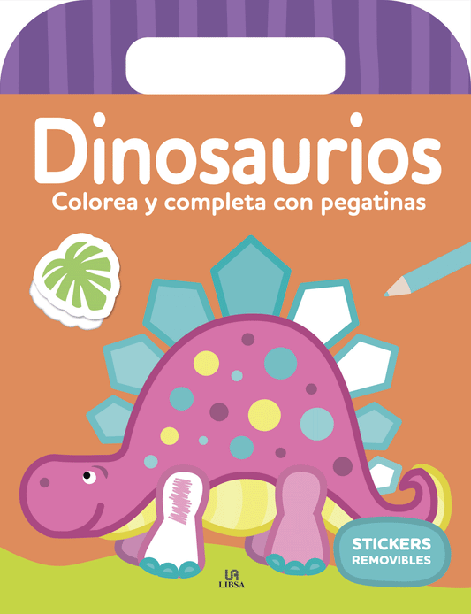 Dinoaurios - Colorea y completa con stickers