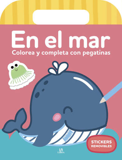En el mar - Colorea y completa con stickers