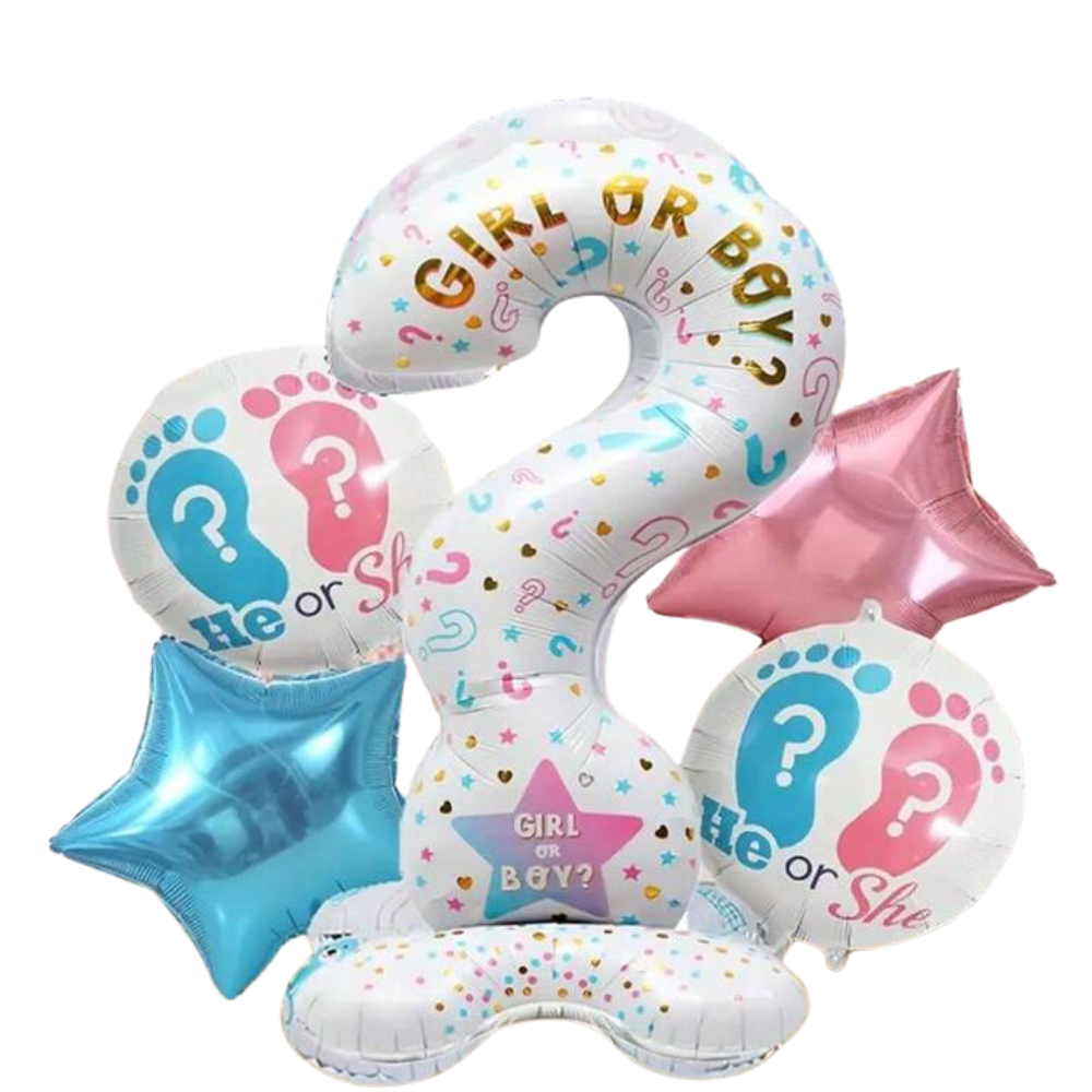Globos Gender Reveal 5 globos - He or She