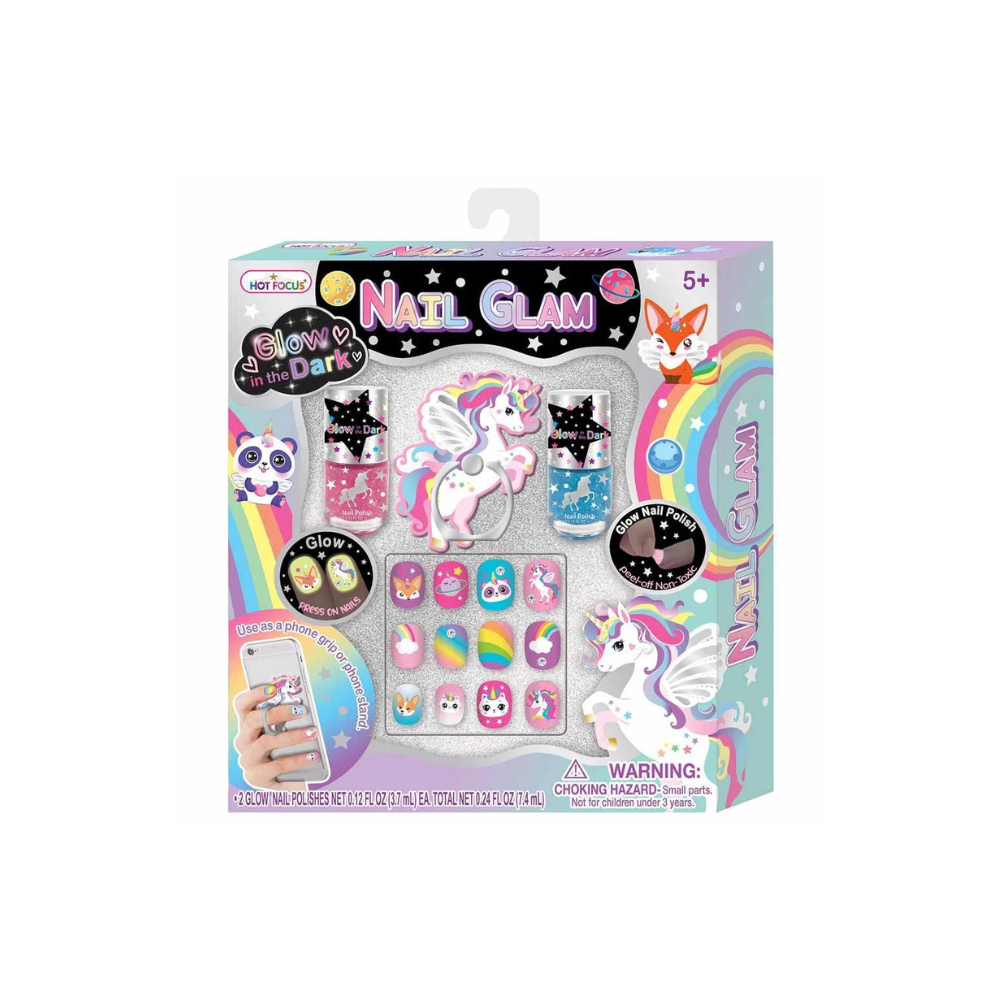 Kit para decorar uñas ilumina en la noche - Unicornio