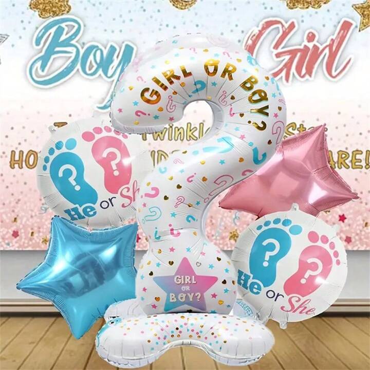 Globos Gender Reveal 5 globos - He or She