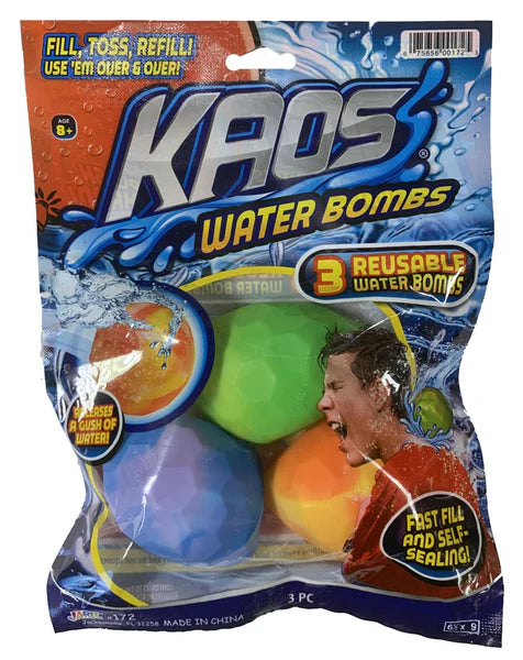 Kaos Water Bombs - 3 reusable water bombs