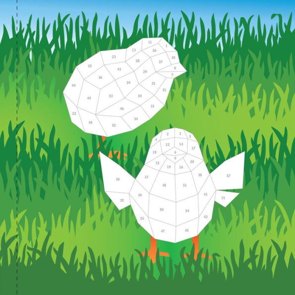 Paint by sticker kids: Easter