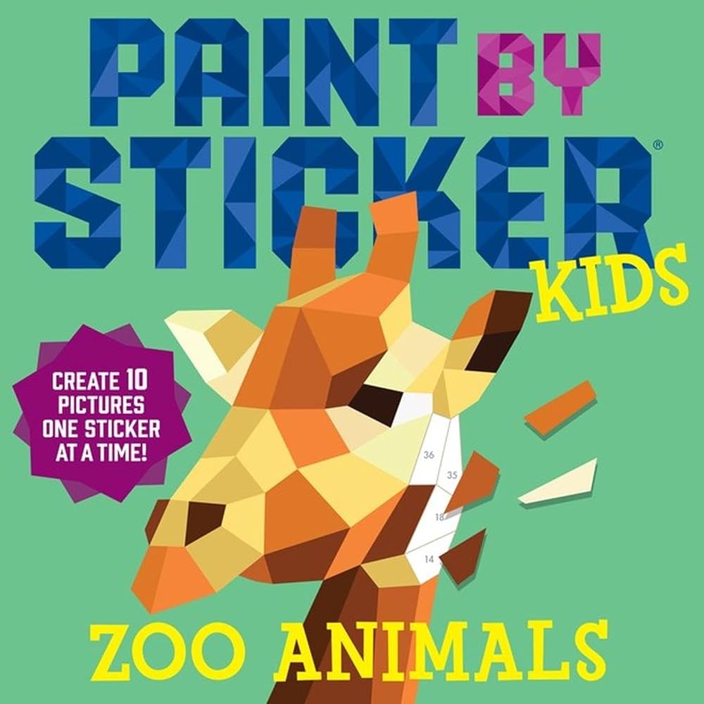 Paint by sticker kids: Zoo animals 