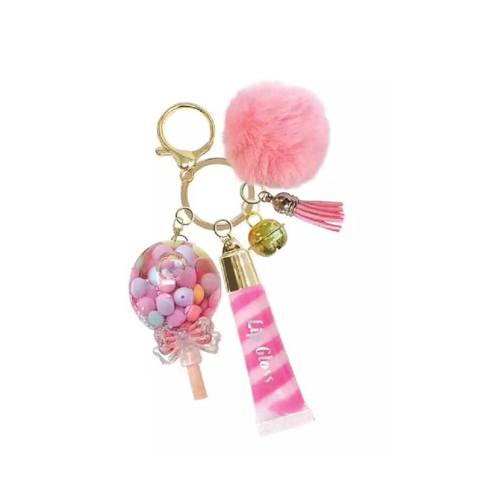 Llavero con maquillaje - Trendy Lip Gloss with Key Chain Dulces