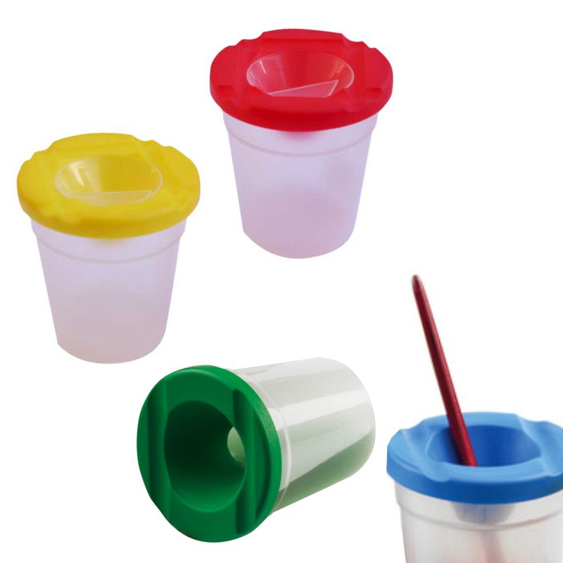 Vaso antiderrame con pincel