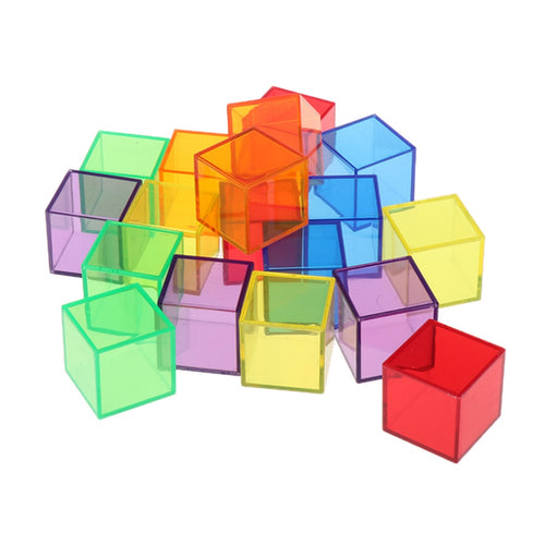 Juguete Genérico Educativo 18 Cubos Traslucidos De Colores